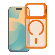 Forcell - Forcell Mobilskal F&ouml;r iPhone 17 Pro Max Magsafe Shadow Stand - Orange