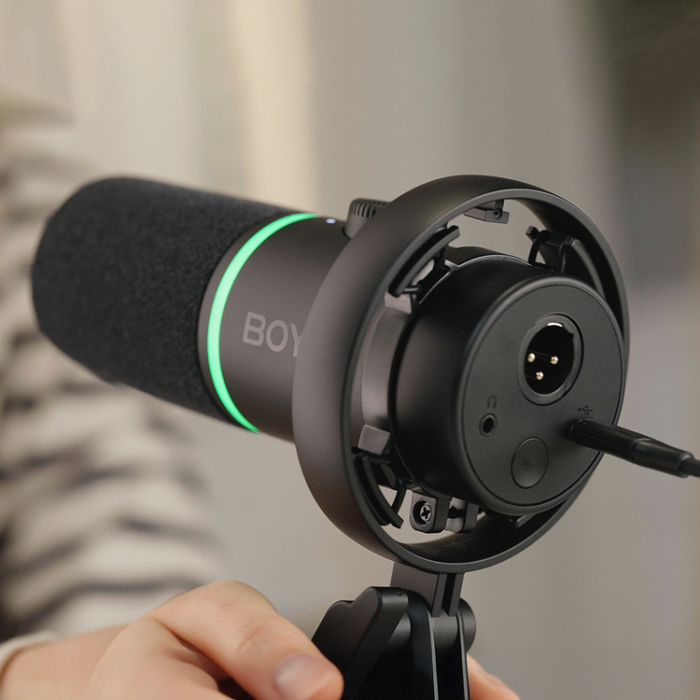 BOYA - BOYA Trådbunden Dynamisk Spelmikrofon USB XLR CastMic S60 - Svart