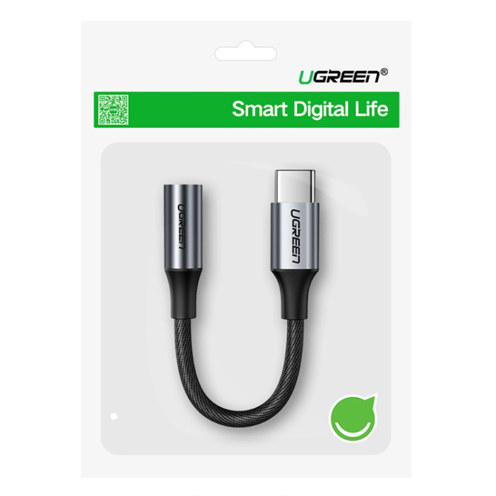 Ugreen - Ugreen Adapter USB-C till Audio Miniuttag 3.5 mm för Hörlurar - Grå