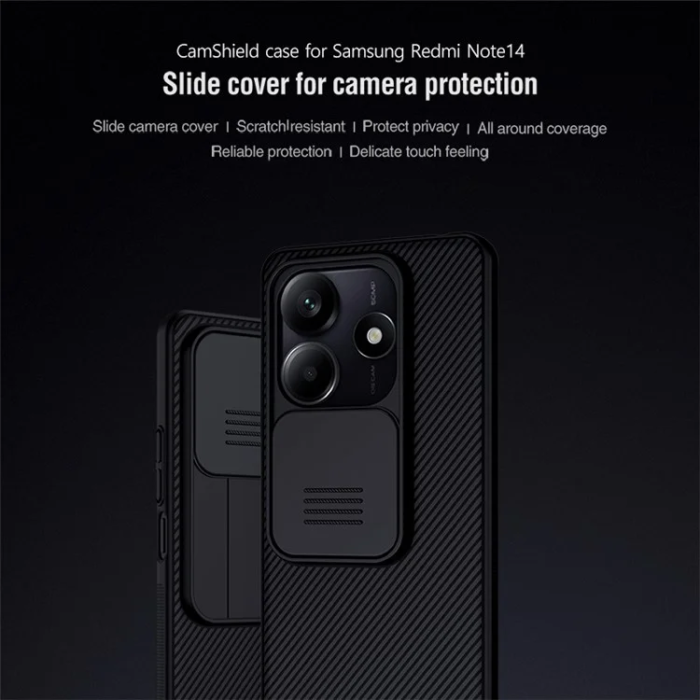Nillkin - Nillkin Xiaomi Redmi Note 14 5G Mobilskal Camshield - Blå