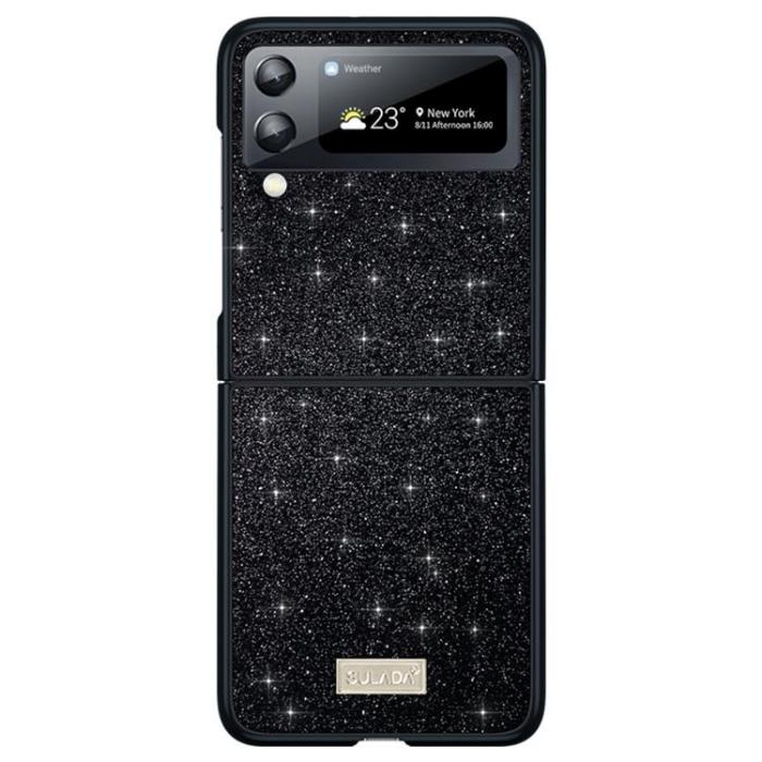 SULADA - SULADA Galaxy Z Flip 4 Skal Glitter Sequins - Svart