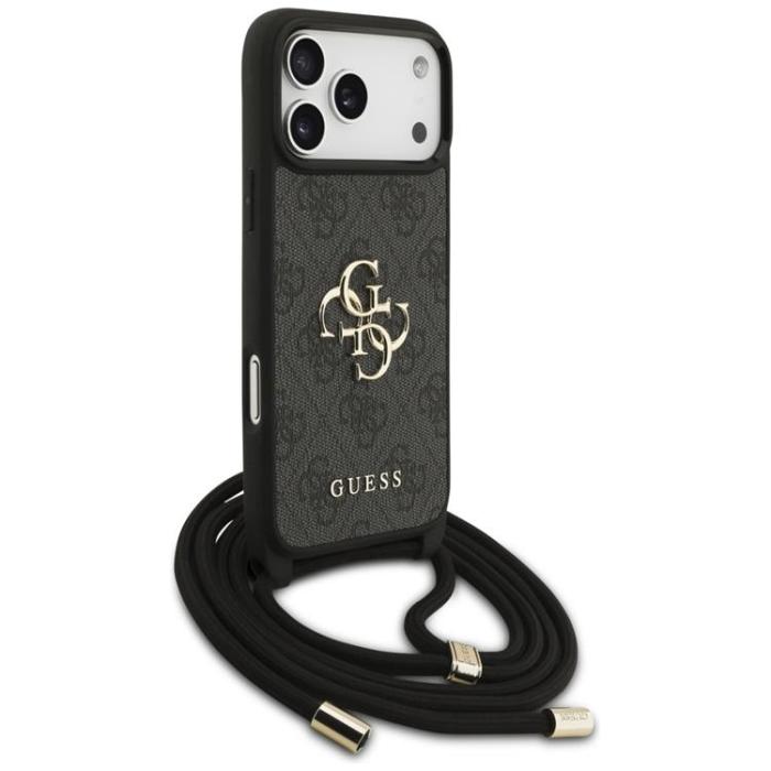 Guess - Guess iPhone 17 Pro Max Mobilskal 4G Big Logo Cord Crossbody - Svart