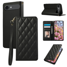 A-One Brand - iPhone 17 Air Plånboksfodral RFID Rhombus Läder - Svart