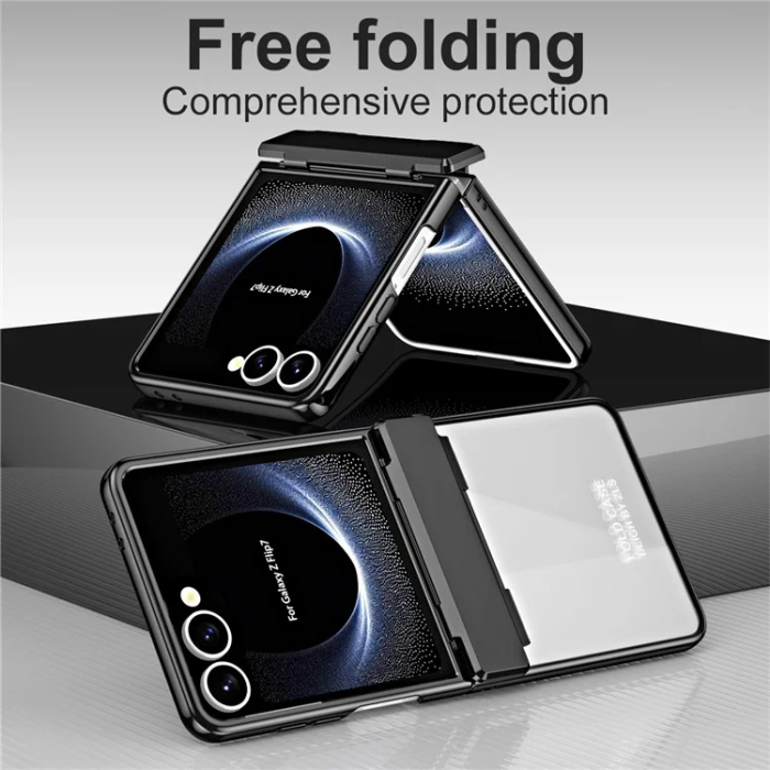 A-One Brand - Galaxy Z Flip 7 Mobilskal Electroplating PC Folding - Svart