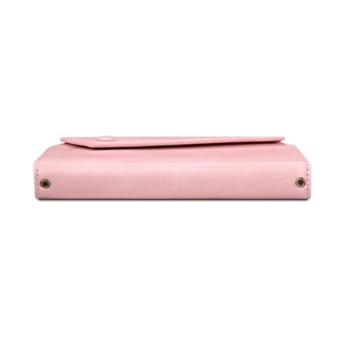 A-One Brand - iPhone 14 Plus Plånboksfodral Flap Zipper Strap - Rosa