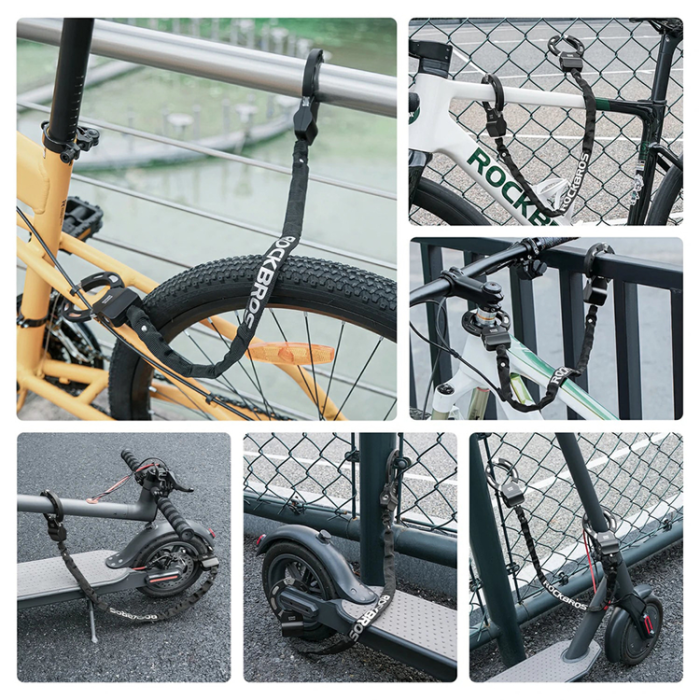 Rockbros - Rockbros Kedjelås för Skotrar och Cyklar 85922 - Svart