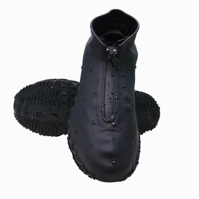 OEM - Vattentäta skoskydd med dragkedja - Medium - Stl. 33-38 - Svart