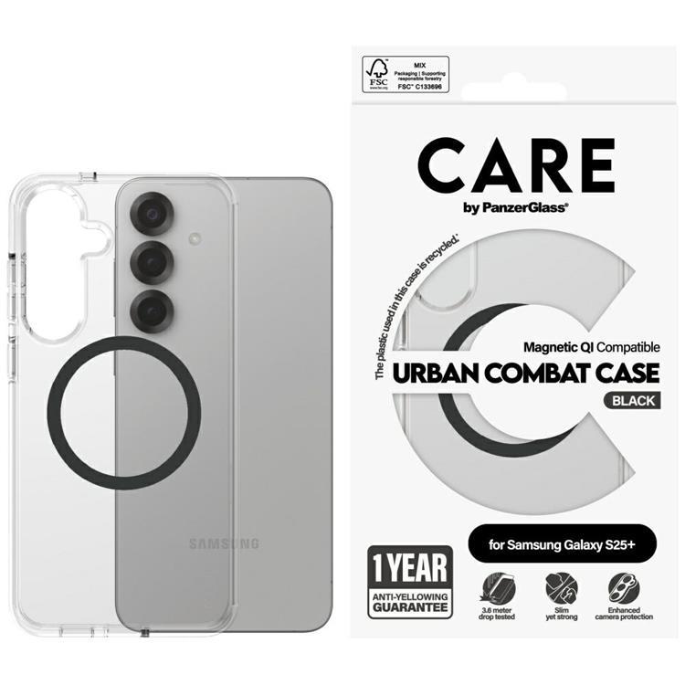 CARE By PanzerGlass Galaxy S25 Plus Mobilskal MagSafe QI Urban Combat - Svart | 2353 | AlltMobil