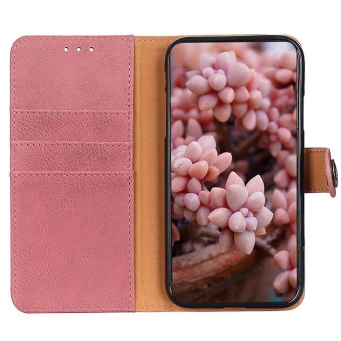 KHAZNEH - KHAZNEH iPhone 14 Plus Plånboksfodral Retro - Rosa