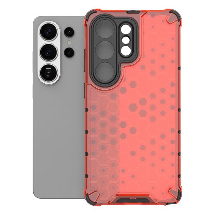 OEM - Mobilskal till Samsung Galaxy S26 Ultra Plast Honeycomb Form - Röd