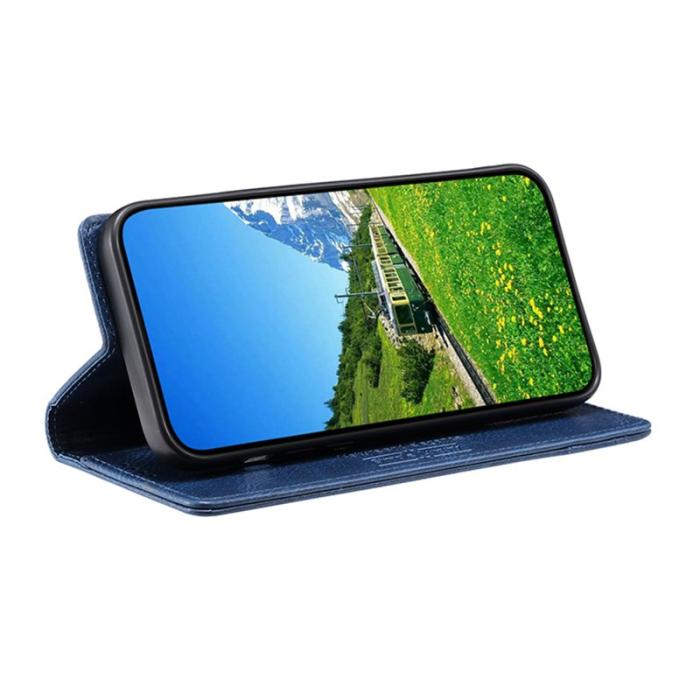 OEM - TTUDRCH Samsung Galaxy S26 Plus Plånboksfodral Konstläder RFID Skydd - Blå