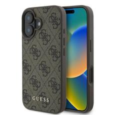 Guess - Guess iPhone 16 Plus Mobilskal 4G Metal Gold Logo - Brun