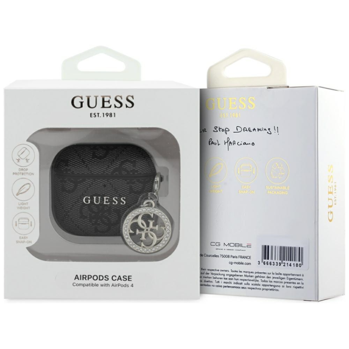 Guess - Guess AirPods 4 Skal 4G Strass Charm