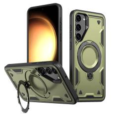 N/A - Mobilskal till Samsung Galaxy S23 Milit&auml;rskydd Plast Kickstand - Olivgr&ouml;n