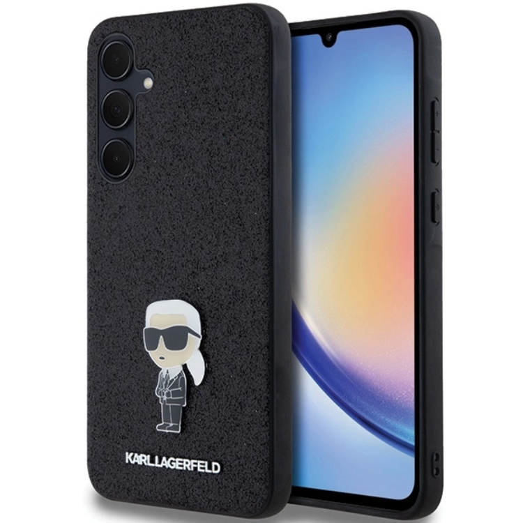 Karl Lagerfeld Galaxy A35 Mobilskal Fixed Glitter Ikonik Logo Metal Pin | 2353 | AlltMobil