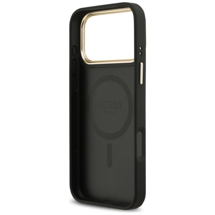 Guess - Guess iPhone 17 Pro Max Mobilskal MagSafe 4G PU Classic Logo - Svart