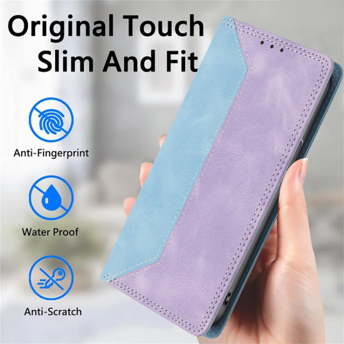 A-One Brand - OnePlus 15 Konstläder Plånboksfodral Färg Splicing RFID-Skydd