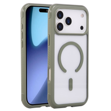 A-One Brand - iPhone 17 Pro Max Mobilskal MagSafe TPU+PC Transparent - Svartgrön