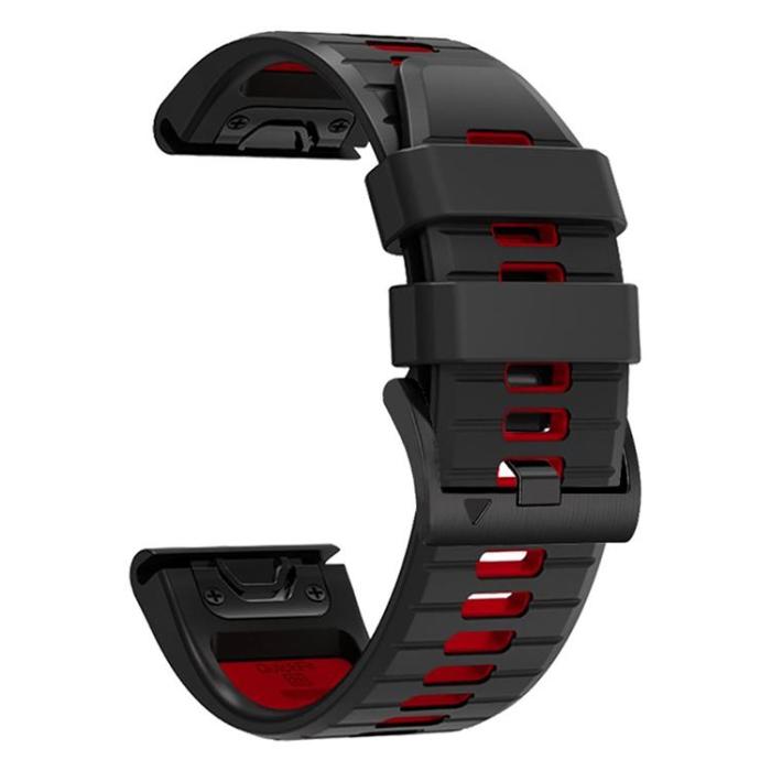 Tech-Protect - Tech-Protect Garmin Fenix 5X/6X/7X Armabnd - Svart/Röd