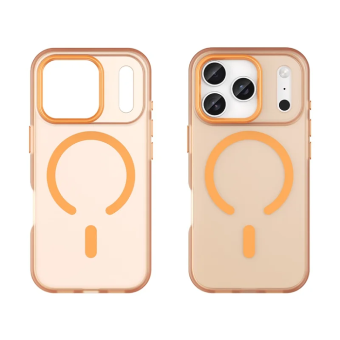 A-One Brand - iPhone 17 Pro Mobilskal MagSafe Matte Translucent - Orange