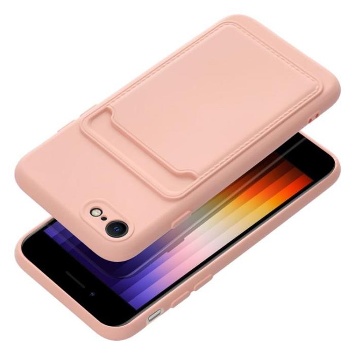 Forcell - Forcell iPhone 7/8/SE (2020/2022) Skal Korthållare - Rosa