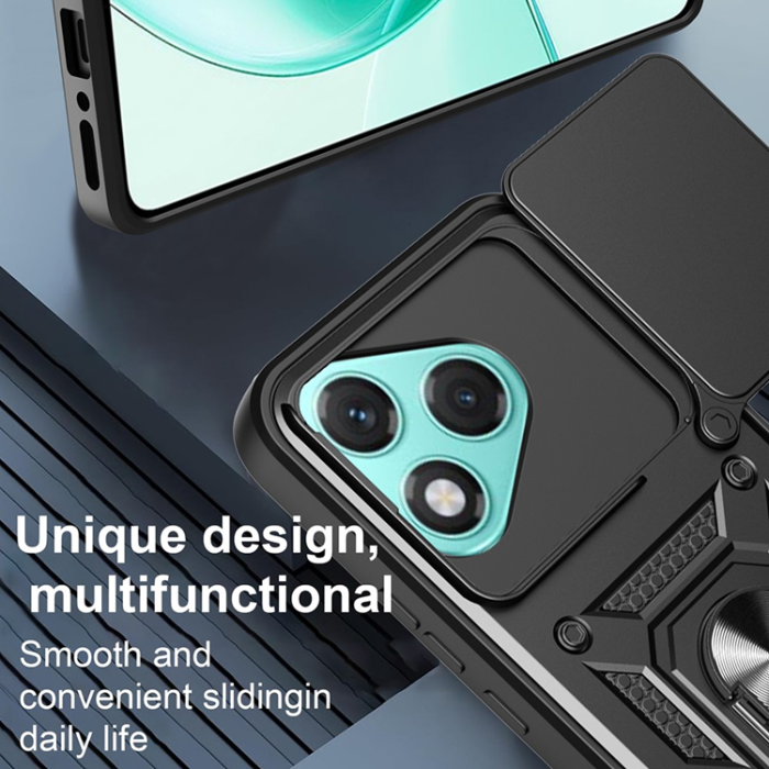 A-One Brand - Honor 400 Lite 5G Mobilskal Kickstand - Svart