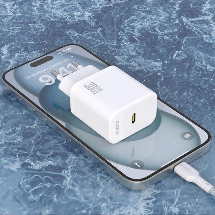 Dudao - Dudao Snabbladdare USB-C PD 30W GaN med USB-C Kabel A27PCEU - Vit