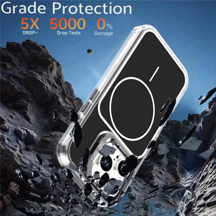 A-One Brand - iPhone 16 Pro Max Mobilskal MagSafe Lens Kickstand med Handrem