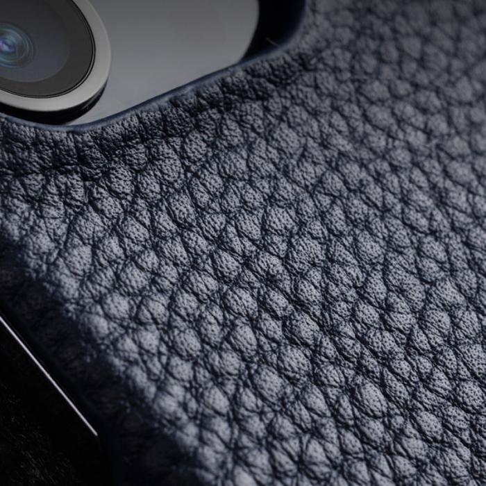 Melkco - MELKCO iPhone 14 Pro Max Magnetiskt Skyddsfodral Äkta Läder Svart