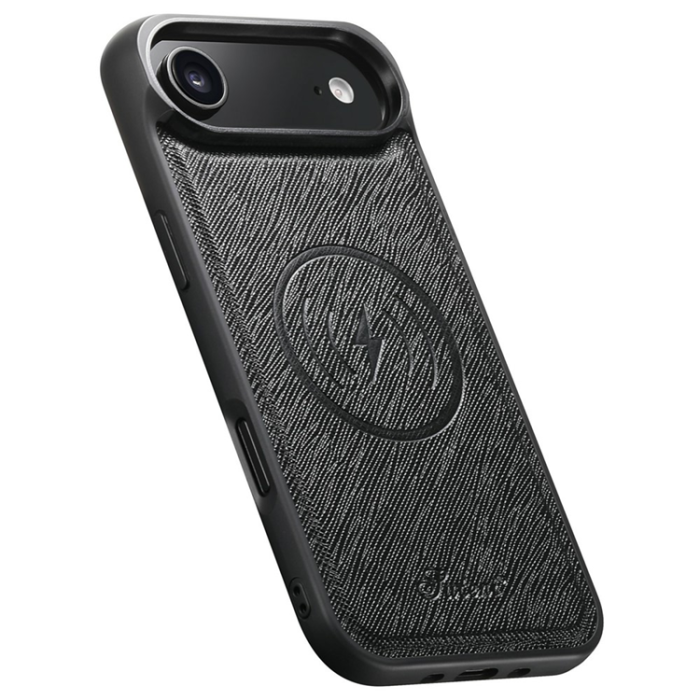 SUTENI - SUTENI iPhone 17 Air Mobilskal MagSafe Cross Texture H18 - Svart