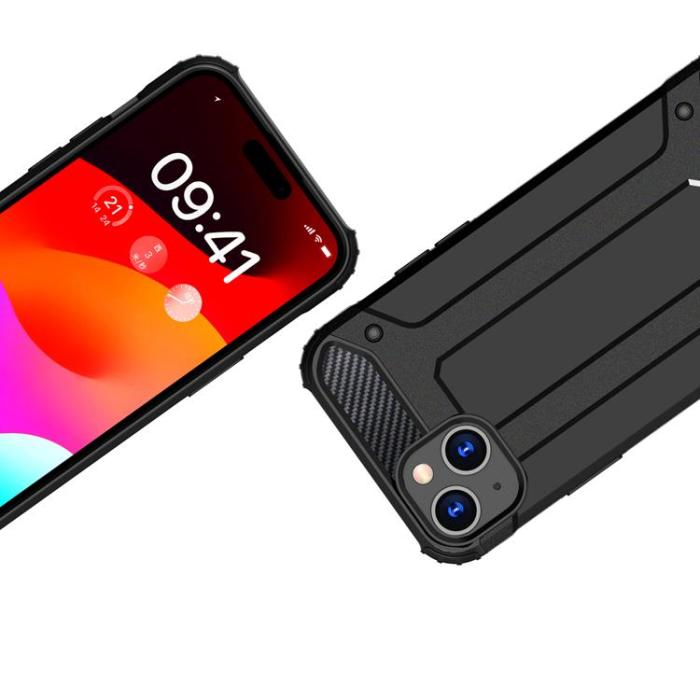 OEM - iPhone 15 Plus Mobilskal Hybrid Armor - Svart