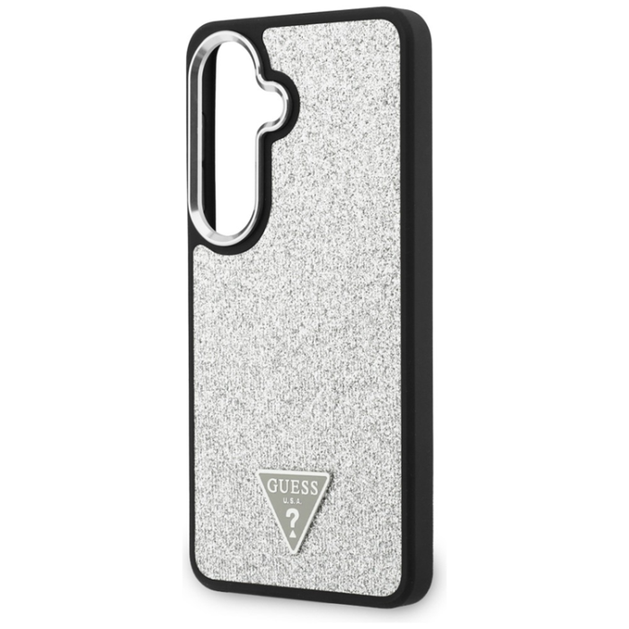 Guess - Guess Mobilskal För Galaxy S26 MagSafe Fixed Glitter Triangle - Silver