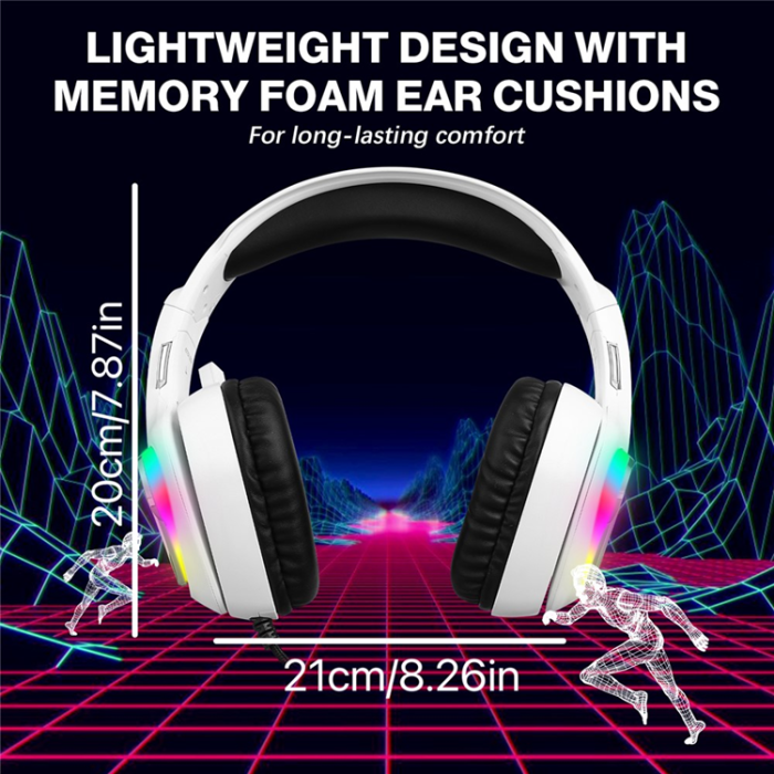 KOTION EACH - KOTION EACH Over-Ear Gaming Trådbundna Hörlurar med Mikrofon LED-ljus G4100