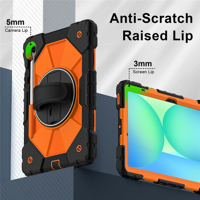 A-One Brand - Galaxy Tab S10 FE/S9 FE/S9 Skal Kickstand med Rem - Orange