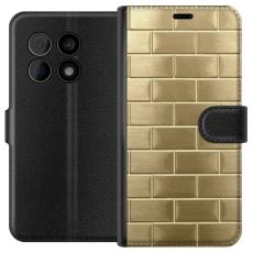 iSecrets - Pl&aring;nboksfodral till OnePlus 10 Pro med Gyllene Murstenar