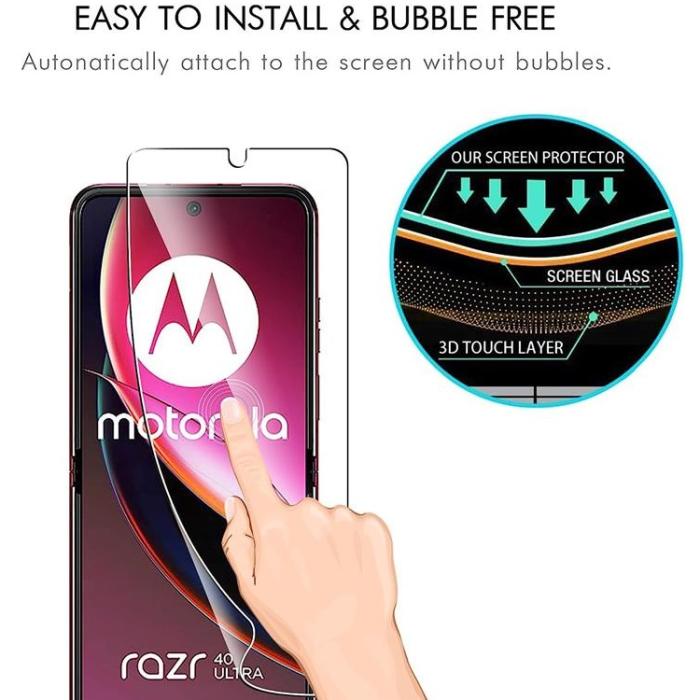 A-One Brand - Motorola Razr 40 Ultra Skärmskydd Plastfilm (Front + Back)