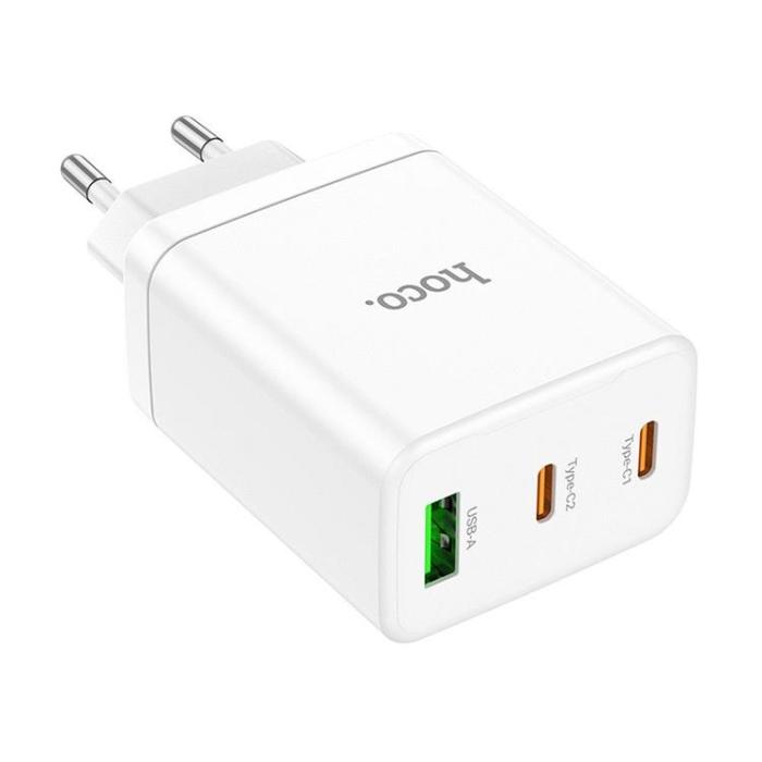Hoco - Hoco Väggladdare 35W 2xType C + USB A N33 - Vit