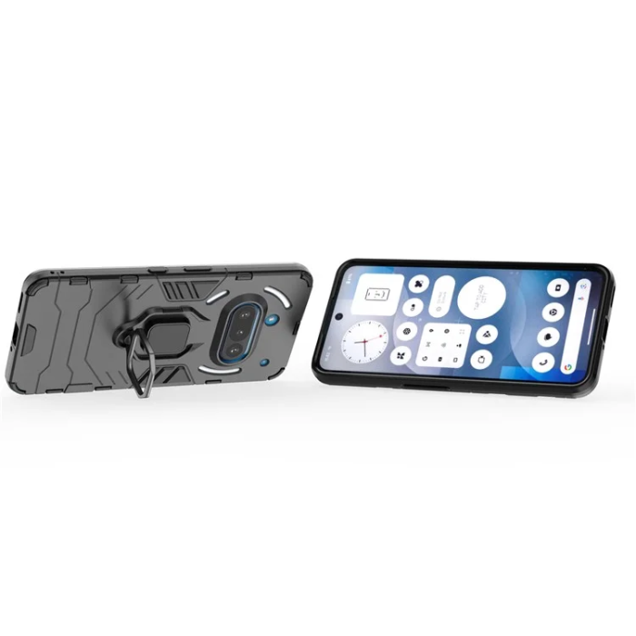 A-One Brand - Nothing Phone (3a) Mobilskal Ringhållare Kickstand - Svart