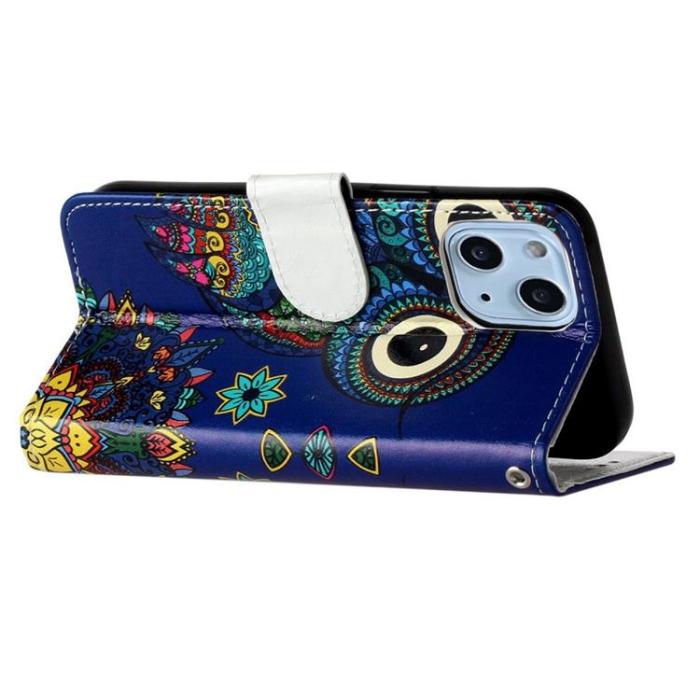 A-One Brand - iPhone 14 Plus Plånboksfodral Folio Flip - Owl