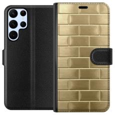 iSecrets - Plånboksfodral till Samsung Galaxy S24 Ultra med Gyllene Murstenar