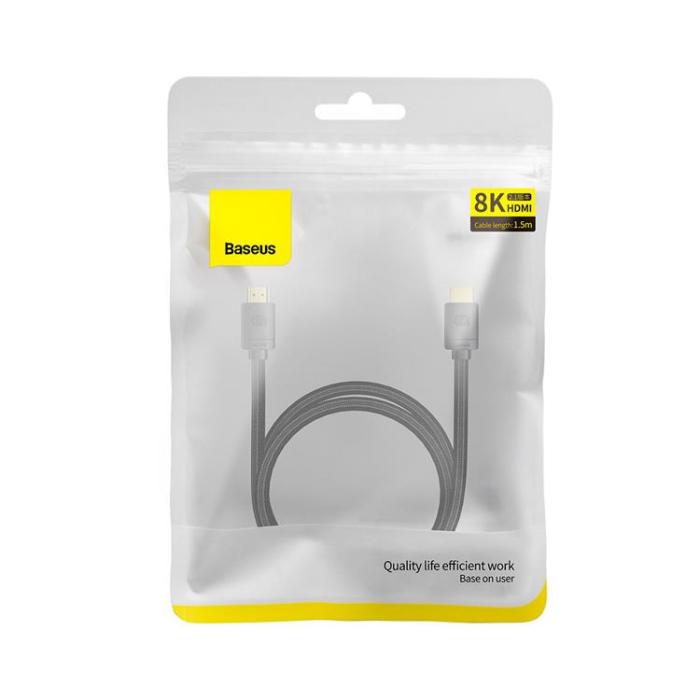 BASEUS - Baseus HDMI Till HDMI Adapter Kabel 1.5 m - Svart