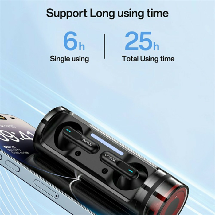 Yesido - YESIDO TWS Trådlösa Bluetooth-Hörlurar 5.3 Semi In-Ear TWS39 - Svart