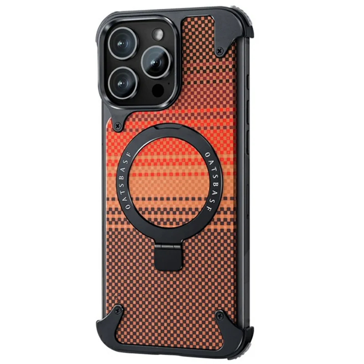 iPhone 16 Pro Mobilskal Magsafe Aramid Fiber Kickstand - Svart | 2353 | AlltMobil