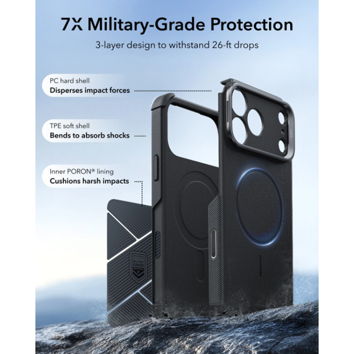 ESR - ESR Mobilskal För iPhone 17 Pro/18 Pro Magsafe Cyber Tough Kickstand