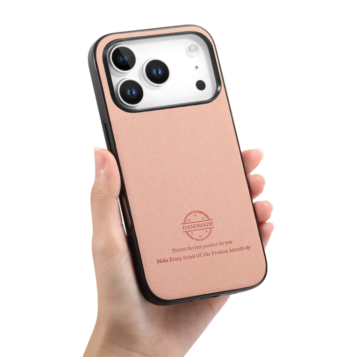 A-One Brand - iPhone 17 Pro Mobilskal Trasa Läder - Rosa