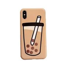 OEM - iPhone 11 Mobilskal Boba Milk Tea Silikon - Brun