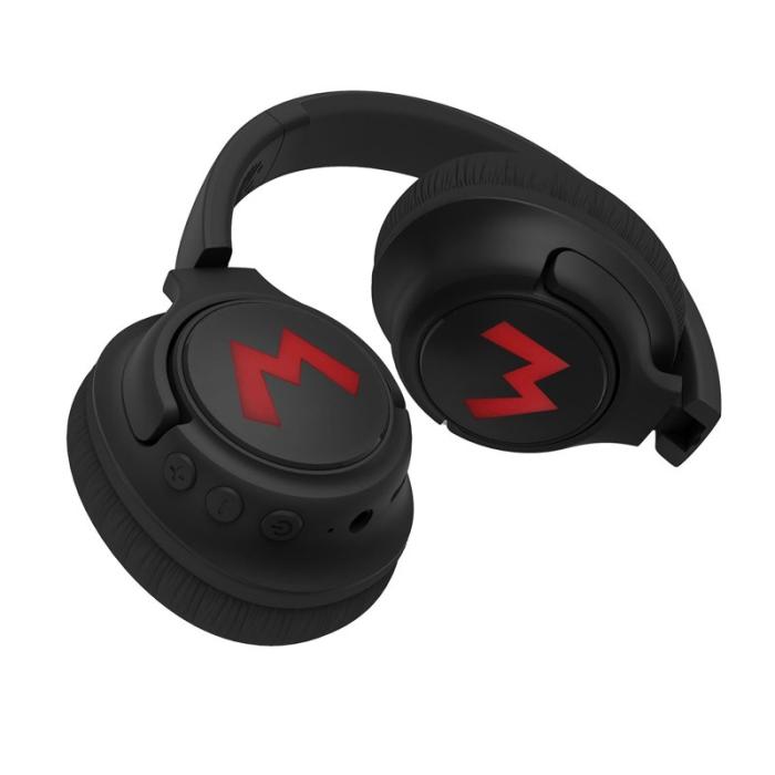 SUPERMARIO - SUPERMARIO Hörlur Super Mario Over-Ear Trådlös LED Ljus Ljuddelning