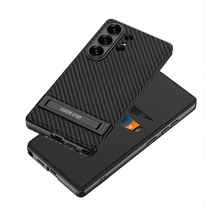 GKK - GKK Mobilfodral för Samsung Galaxy S26 Ultra Konstläder Kickstand - Svart