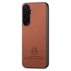 OEM - Mobilskal f&ouml;r Samsung Galaxy S26 Konstl&auml;der - Brun
