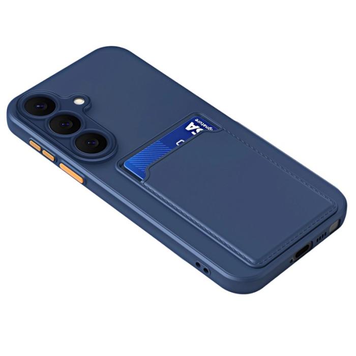 OEM - Mobilskal för Samsung Galaxy S26 Plus Flexibelt TPU med kortfack - Mörkblå